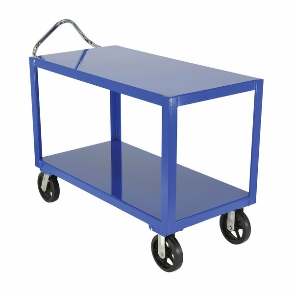 Vestil Steel Ergo Handle Cart, 2 Shelves, 2400 lb DH-MR2-2448